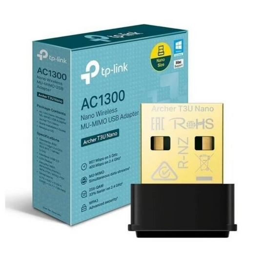 Adaptador Usb Inalambrico Wifi Tp-link Archer T3u Nano Ac1300