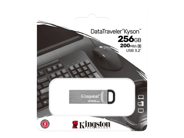 Pendrive Kingston 256 Gb Datatraveler Kyson Gris – imagen 3