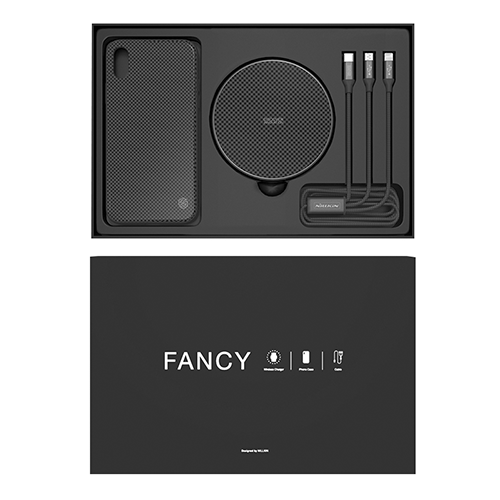 Apple Iphone X Cargador Inalámbrico + Cable + Carcasa Fancy Kit Nillkin