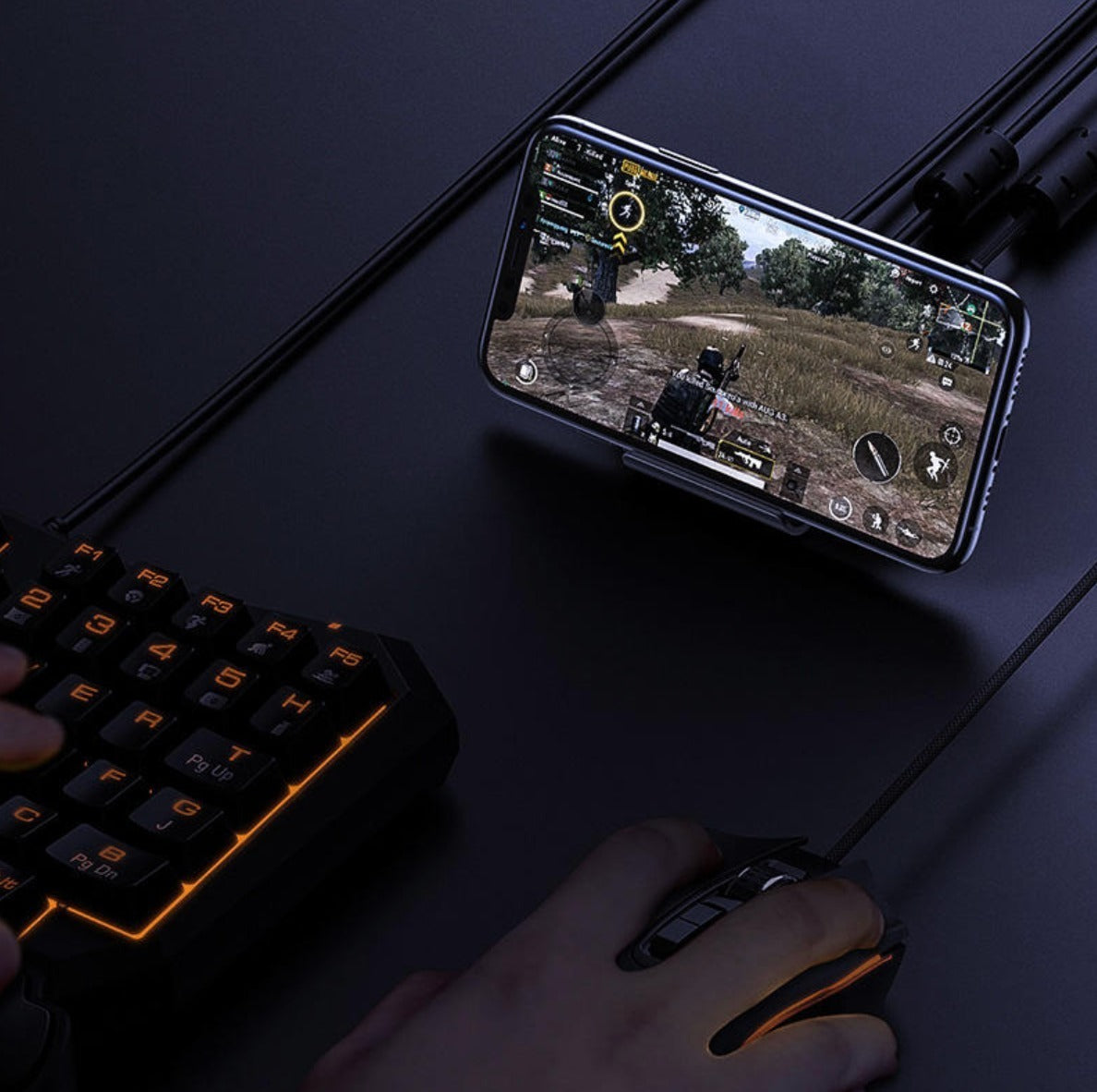Adaptador Gamer Gamo 2 USB Para Teclado y Mouse Baseus Negro – imagen 6