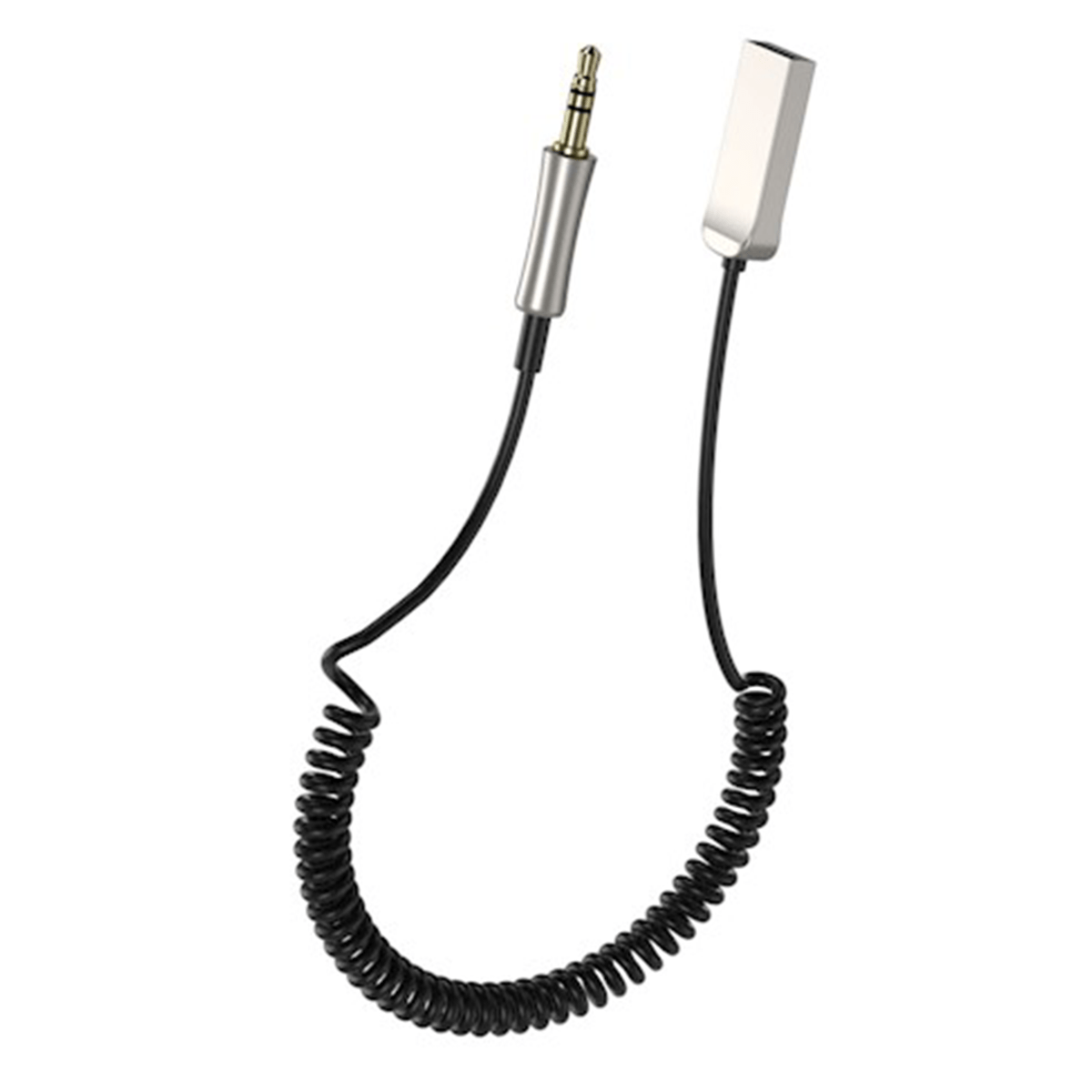 Receptor Bluetooth Auto Usb A Auxiliar 3.5mm Gris