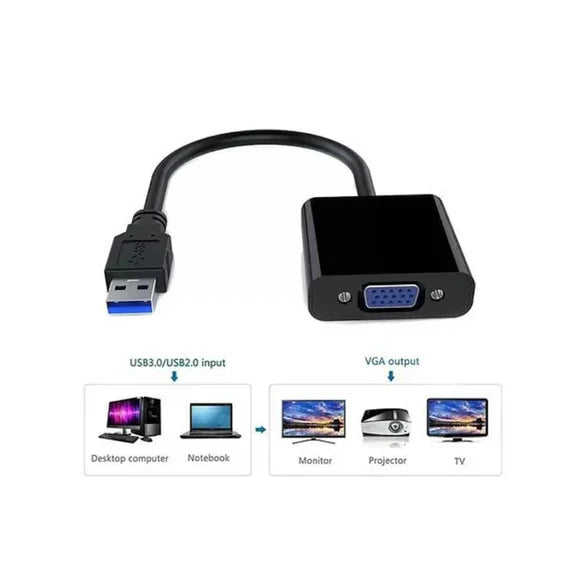 Adaptador Birlink Usb 3.0 a Vga BR10279 Negro – imagen 2