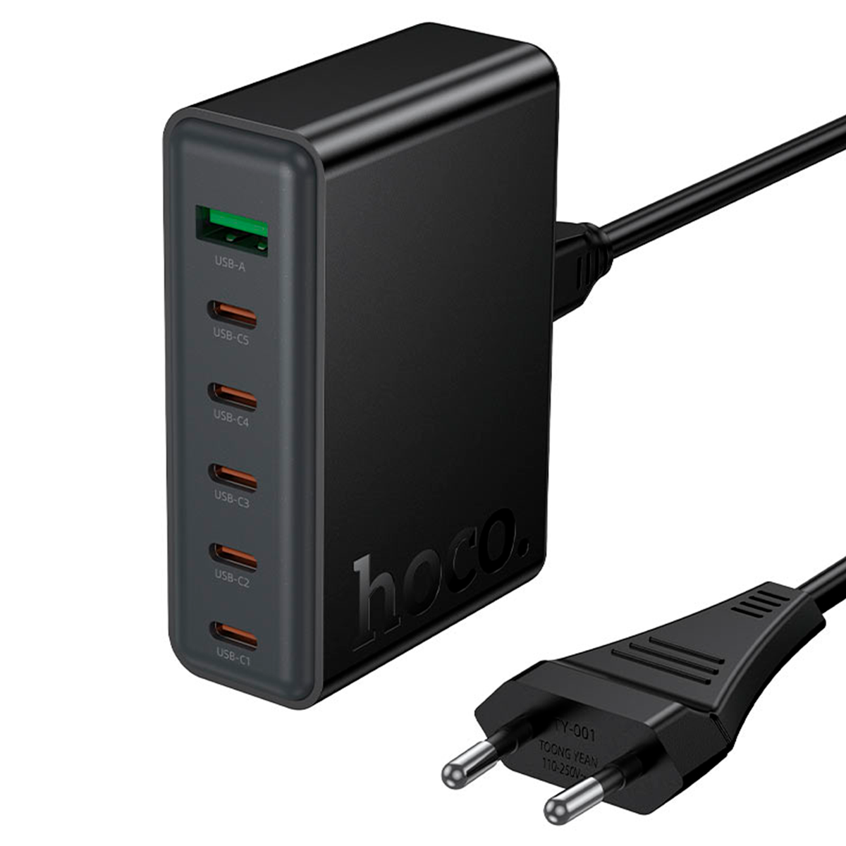 Cargador Estacion De Carga Hoco C152a 70w + Cable Tipo C Negro