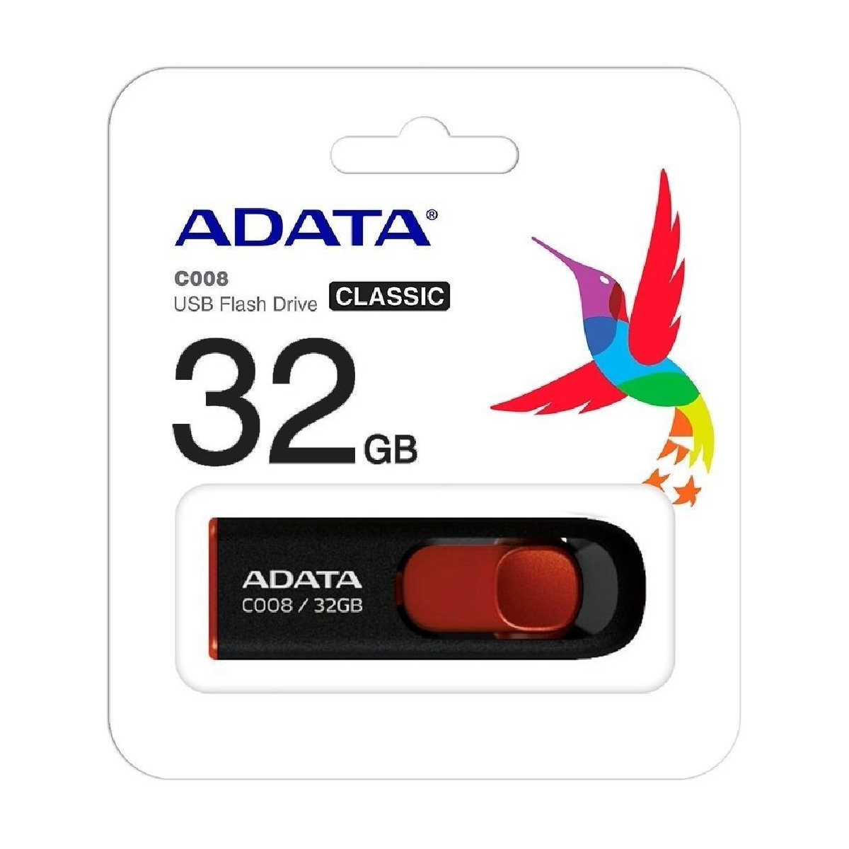Pendrive Adata 32 Gb C008 Usb 2.0 Rojo