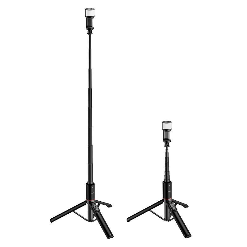 Baston Selfie Tripode Bluetooth 2 en 1 Hoco K34 + Control Negro – imagen 2