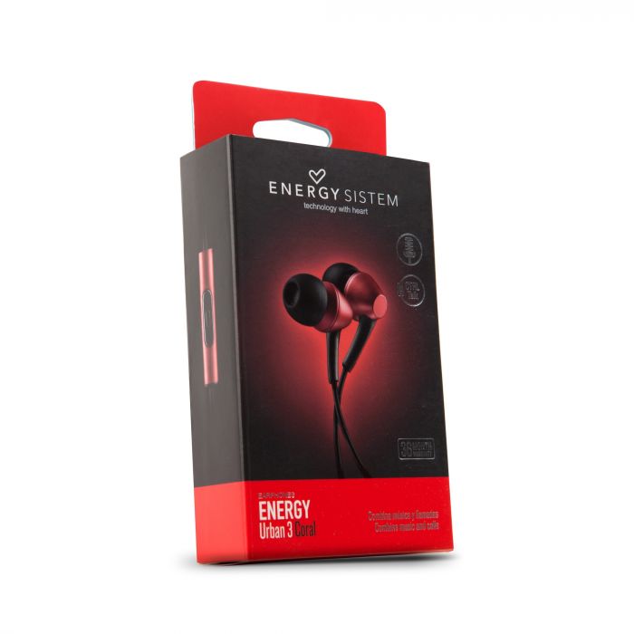 Audifonos Energy Sistem Earphones Urban 3 Rojo – imagen 2