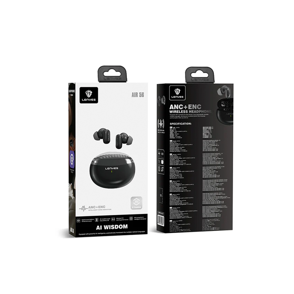 Audífonos In Ear Bluetooth Lenyes Traductor Ia Air 56 Negro – imagen 3
