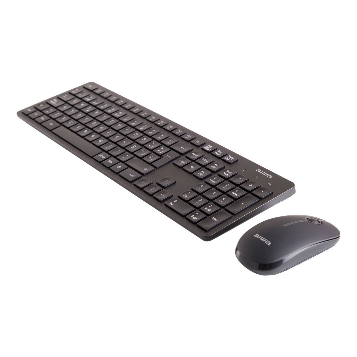 Aiwa Combo Teclado + Mouse Inalámbrico Fc783b Negro