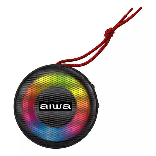Parlante Portátil Bluetooth Aiwa 10w Ipx6 Iluminado Aw-sj216 Negro