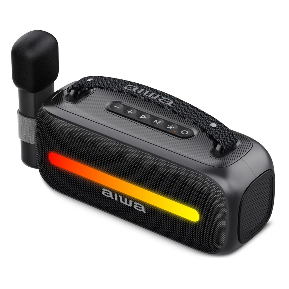 Parlante Bluetooth Aiwa Portátil Con Karaoke Aws-s40bt Negro