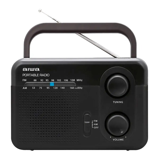 Radio Analógico Am Fm Portátil Aiwa Awfml4 Negro