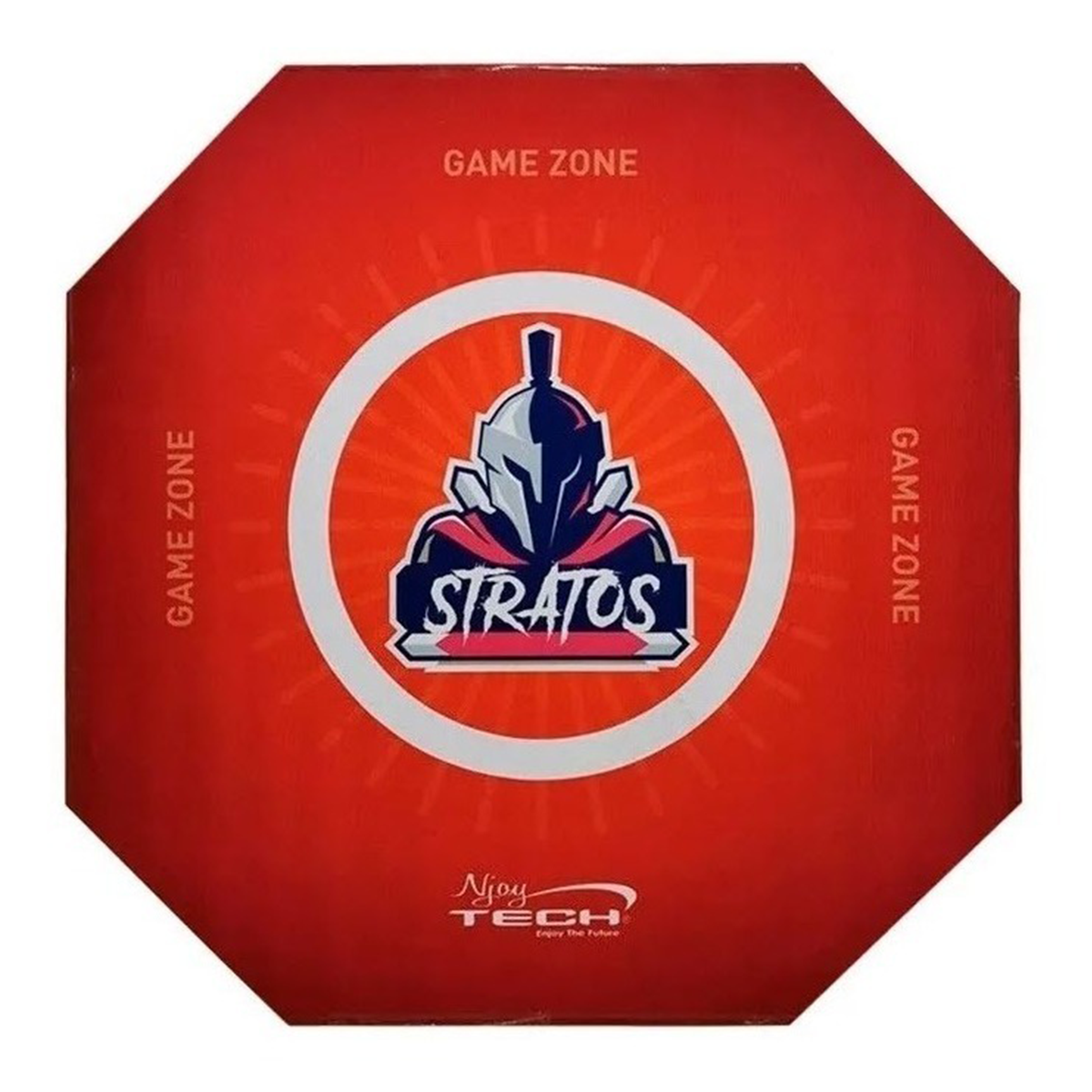 Alfombra Gamer Njoytech Stratos Para Silla Rojo