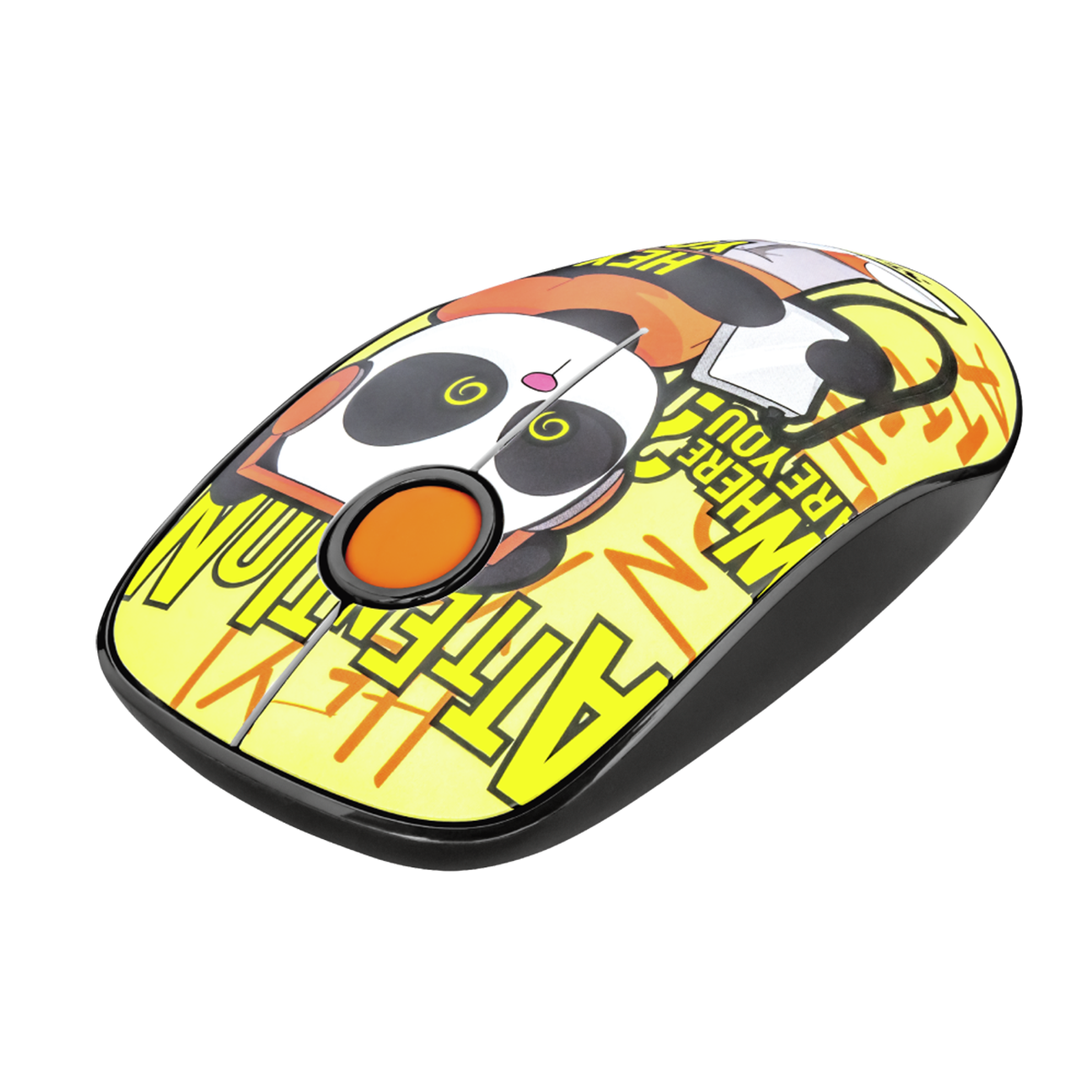 Mouse Inalámbrico Trust Sketch Silencioso Amarillo