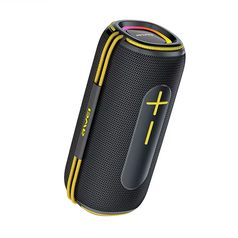 Parlante Bluetooth Awei Ka5 10w x2 Rgb Negro Amarillo