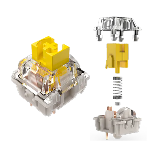 Kit De 36 Switch Razer Yellow Clicky 3era Generacion 3 Pines