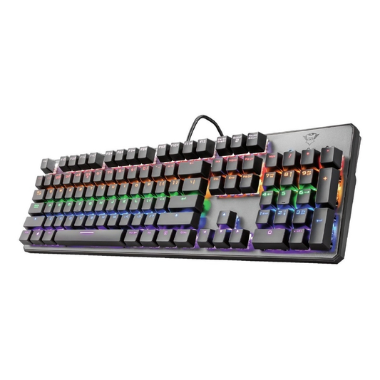 Teclado Gamer Mecanico Trust Asta Gxt 865 Rgb Negro