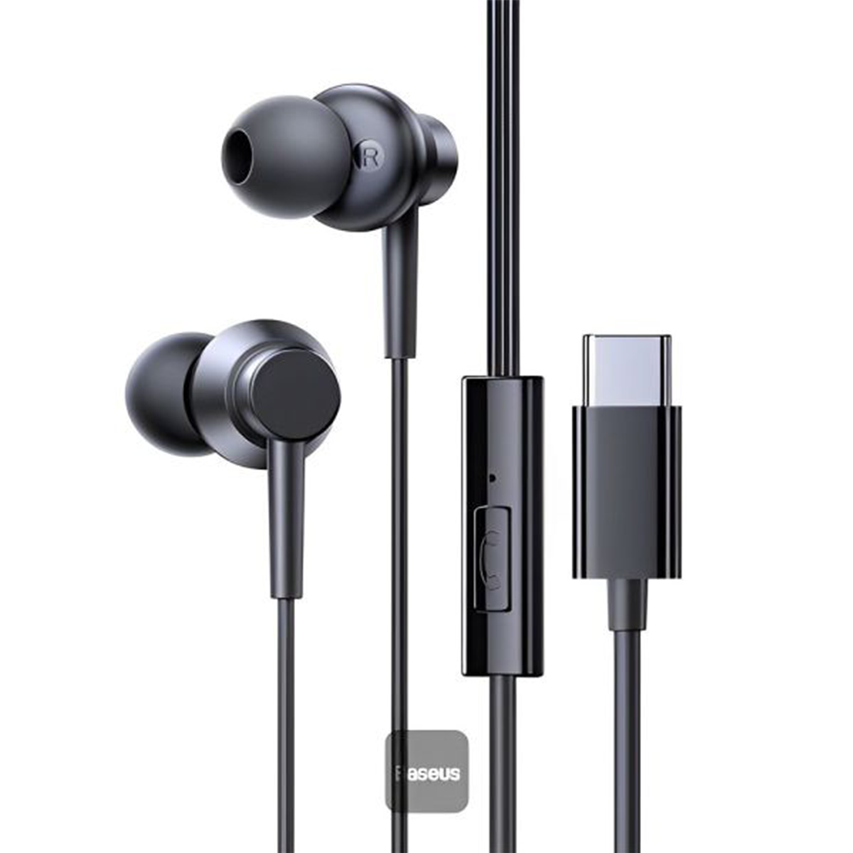 Audífonos Con Cable Tipo C Encok Cz11 Baseus Negro