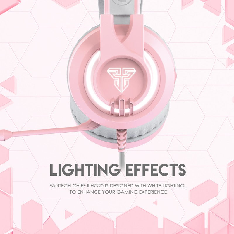 Audífonos Gamer Fantech Chief II Sakura Edition Rosado – imagen 3