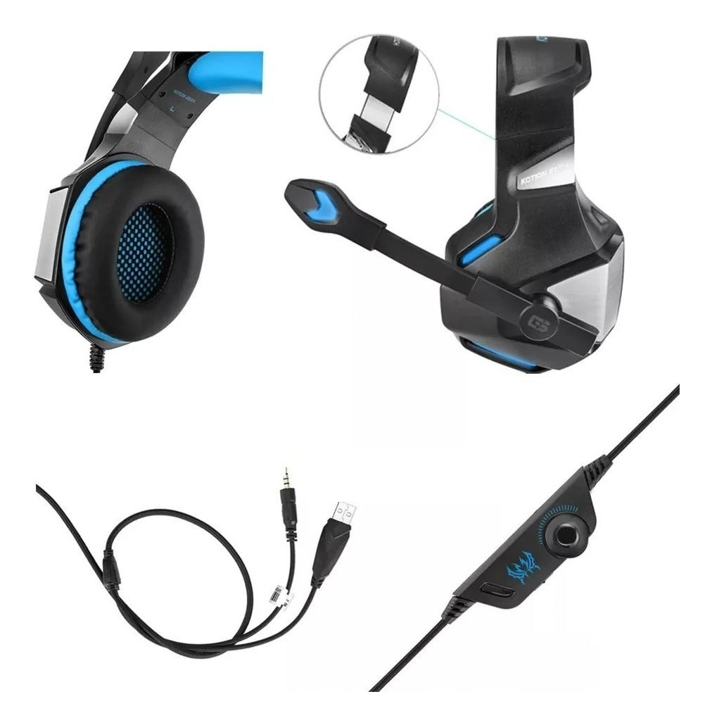 Audifonos Gamer Kotion Each G7500 Pc Ps4 Xbox Azul – imagen 3