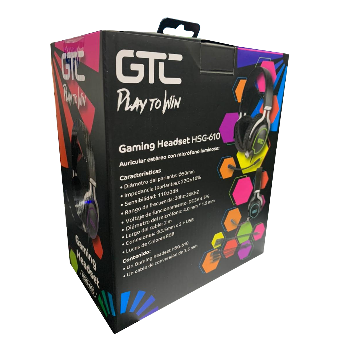 Audifono Gamer Gtc Hsg-610 Pc Ps4 Xbox Rgb Negro – imagen 3
