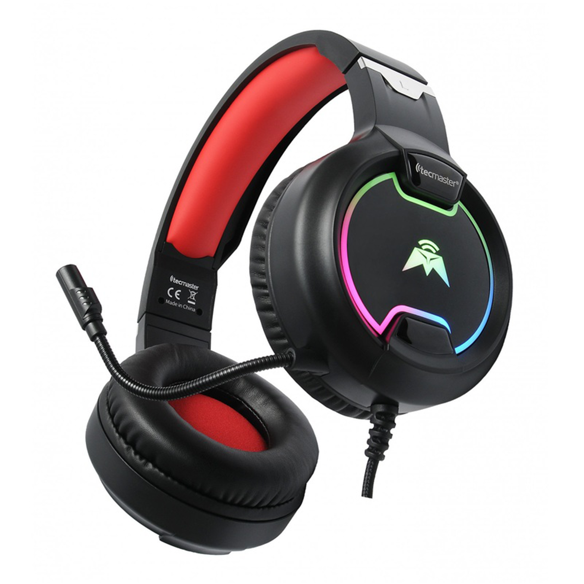 Audífonos Gamer Tecmaster Usb Jack 3.5 mm Rgb TM-400510 Negro