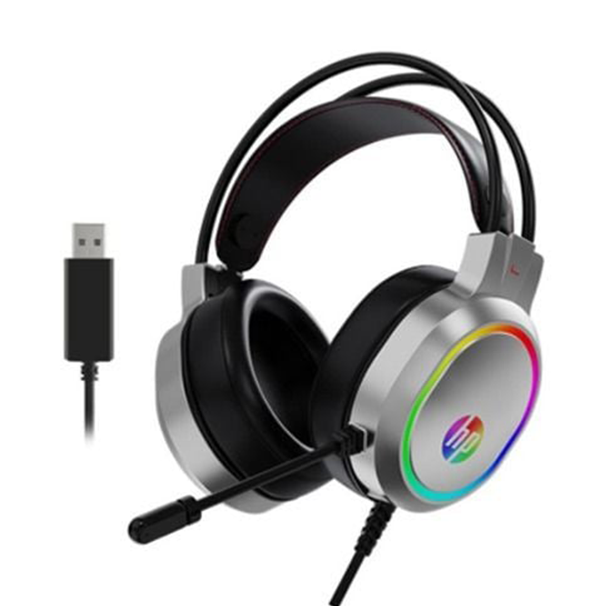 Audifonos Gamer Hp DHE-8012U Rgb Pc Ps4 Xbox Negro