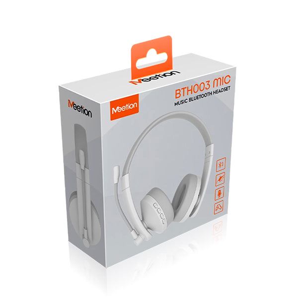 Audifono Bluetooth Con Microfono Meetion Bth003 Blanco – imagen 3