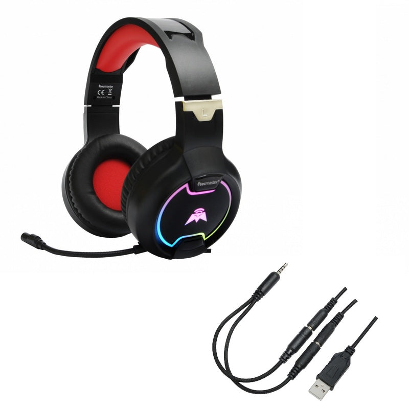 Audífonos Gamer Tecmaster Usb Jack 3.5 mm Rgb TM-400510 Negro – imagen 2