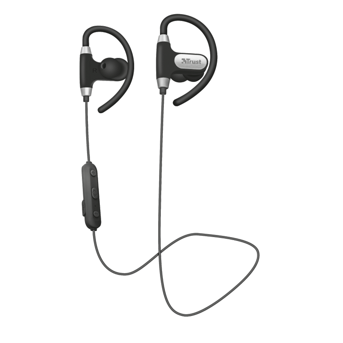 Audifonos Deportivos Bluetooth Trust Usan Negro