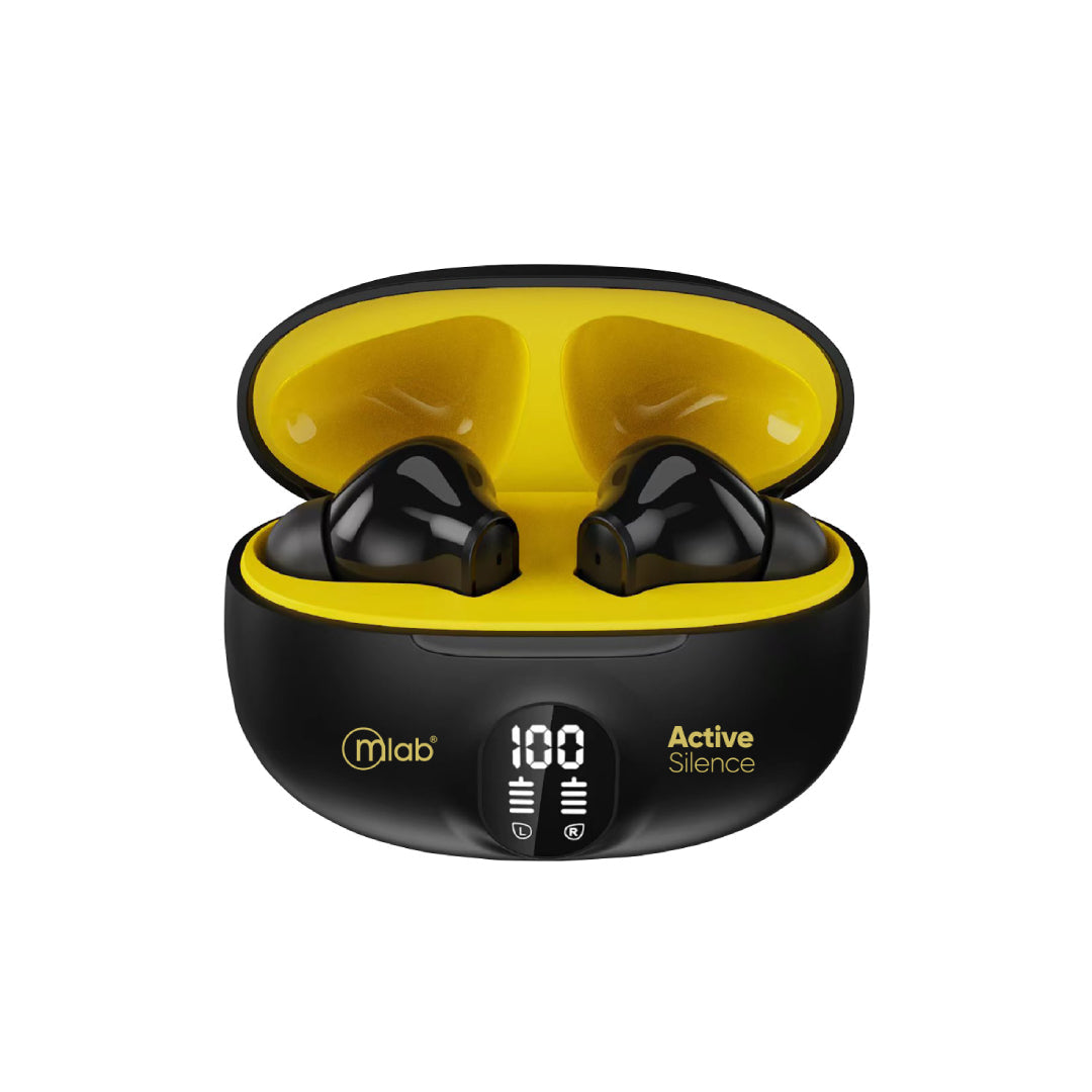 Audifonos In Ear Bluetooth Microlab Active Silence 9362 Negro Amarillo – imagen 2