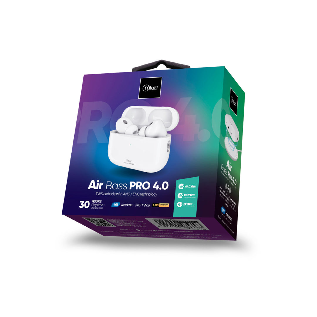 Audifonos In Ear Bluetooth Microlab Anc + Enc Air Bass Pro 4.0 Blanco – imagen 2