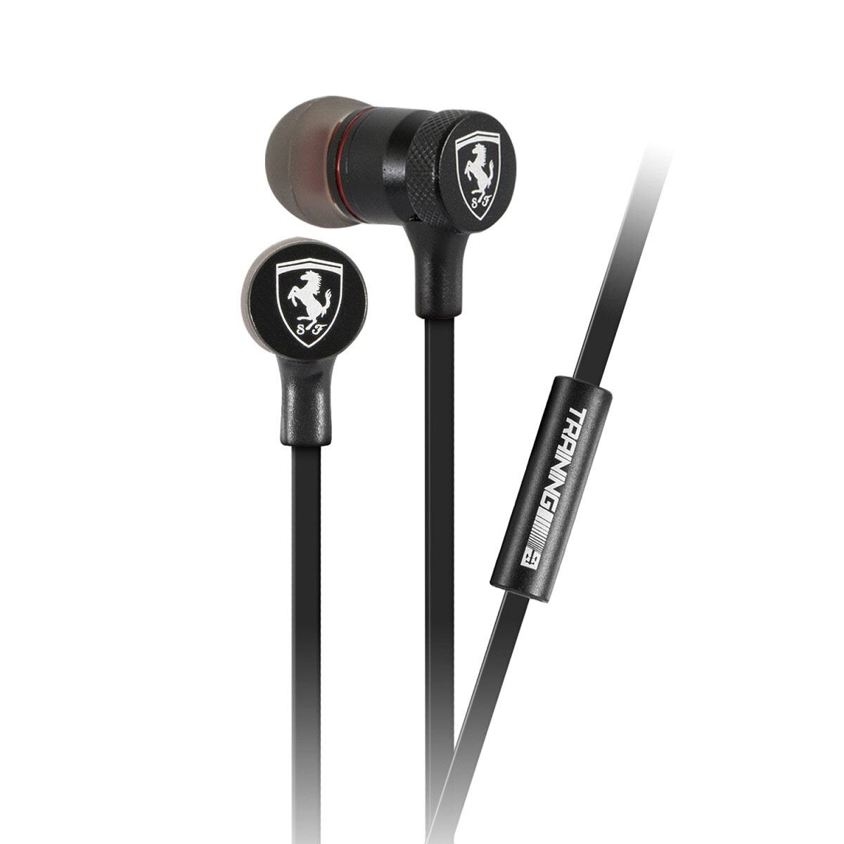 Audifonos Deportivos Alambrico Ferrari Negro