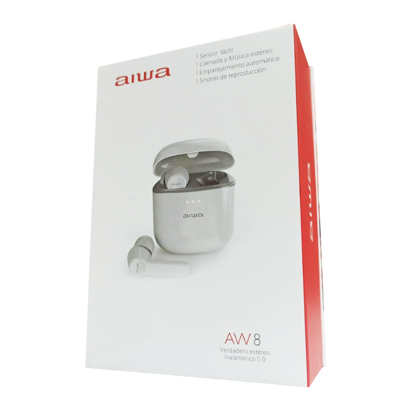 Audifonos Inalámbrico Bluetooth Aiwa Aw8 Blanco – imagen 2