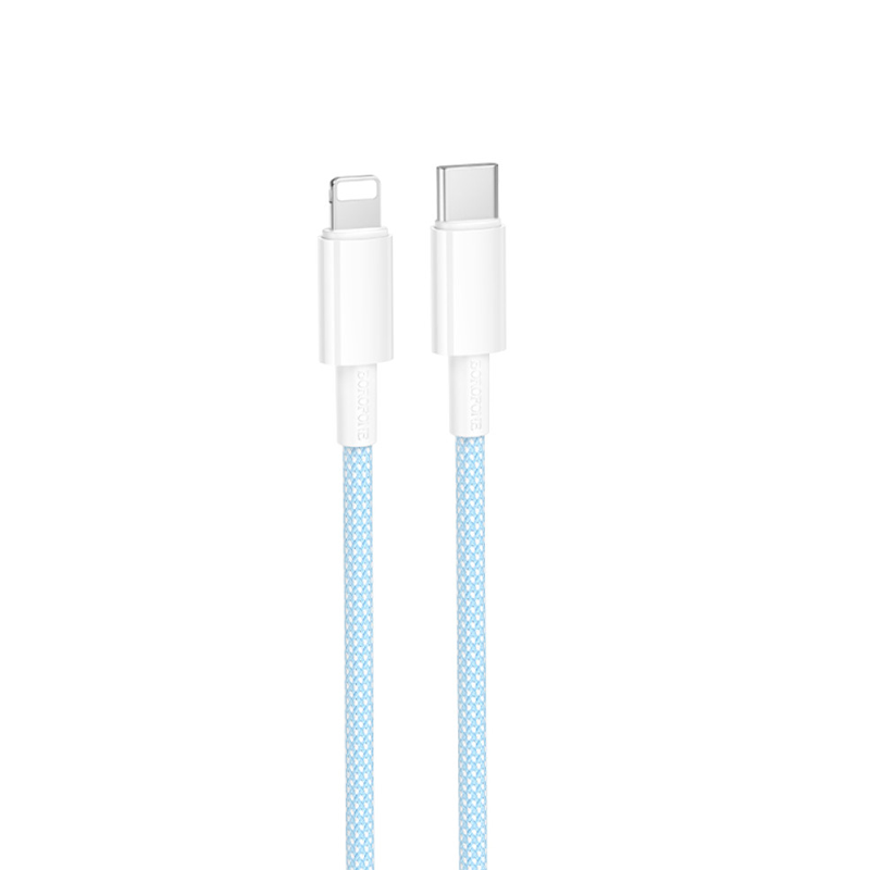 Cable Tipo C a Lightning BX117 Borofone 1 Metro 27w Celeste – imagen 2