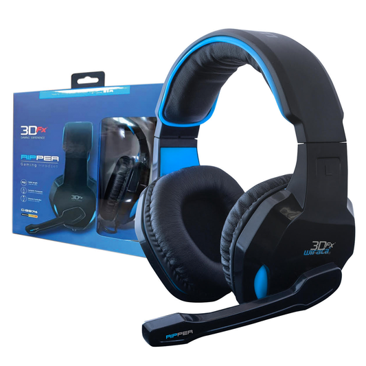 Audífono Gamer 3dfx Ripper 3.5mm Pc Ps4 Xbox Switch Azul