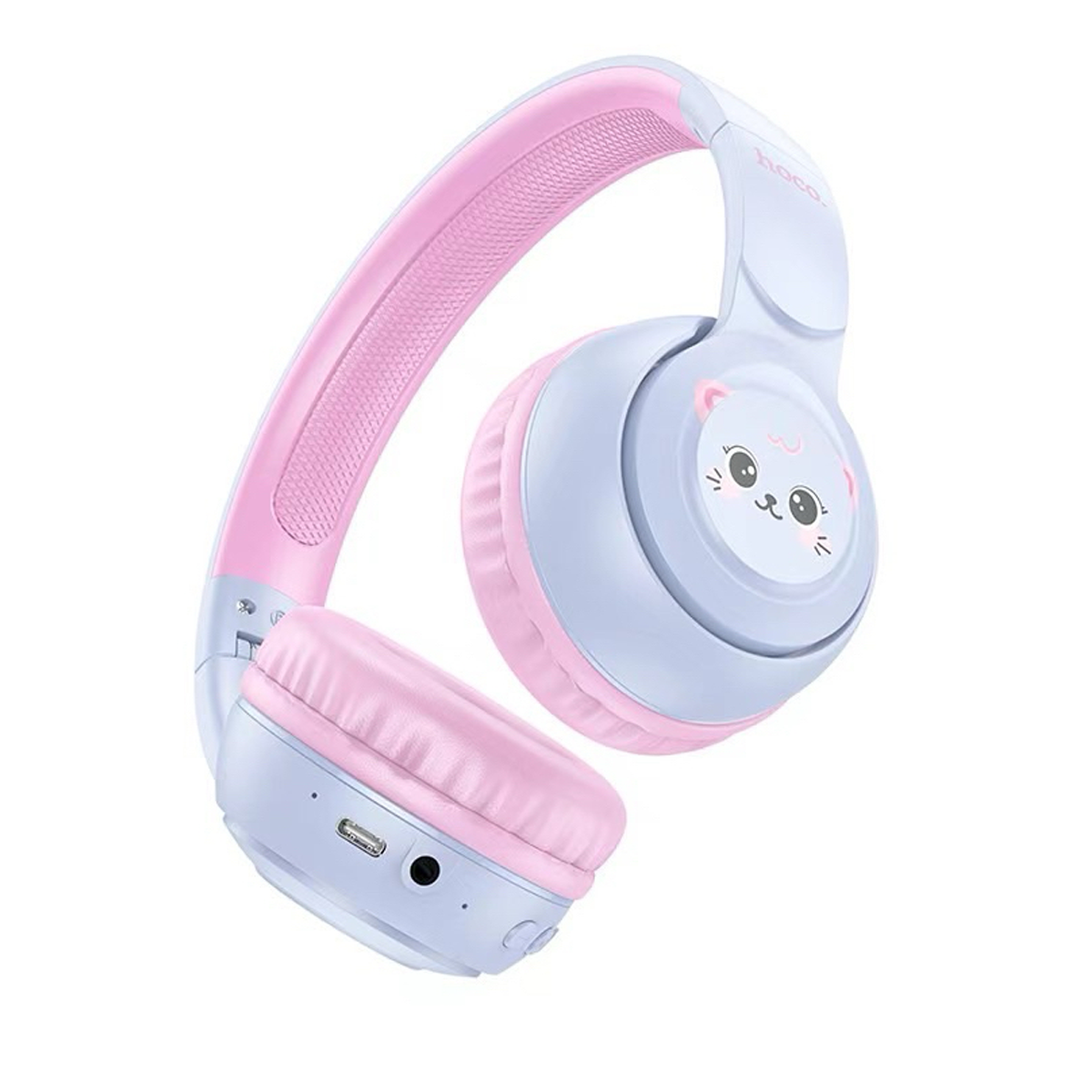 Audífonos Bluetooth Hoco W60 Para Niños Headset Azul Rosa – imagen 3