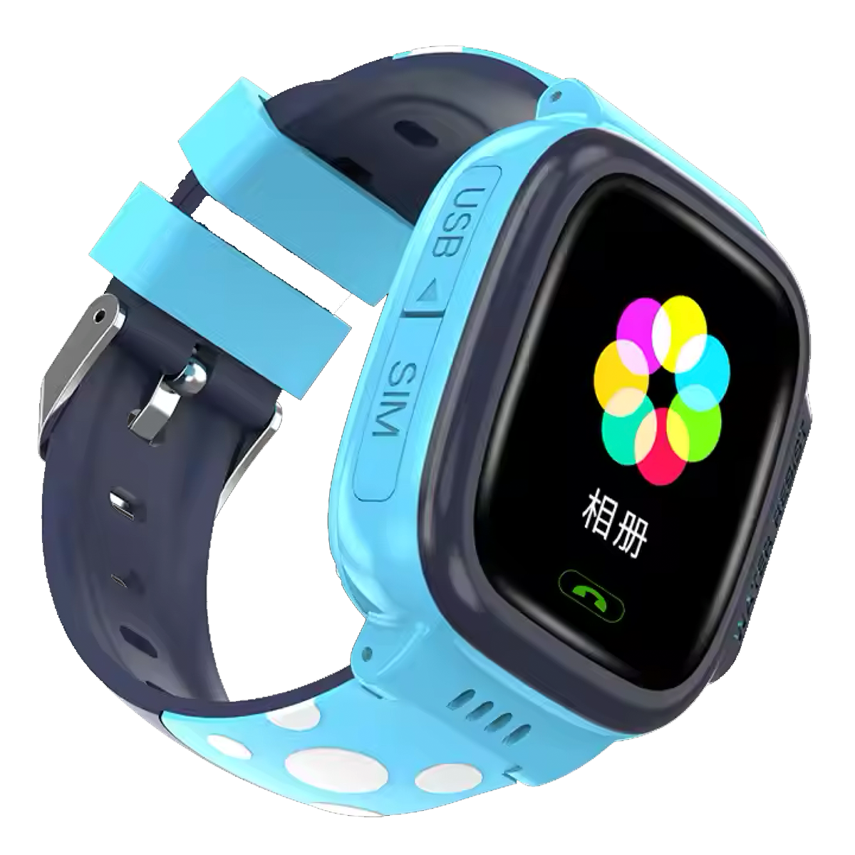 Reloj Smartwatch Para Niños Camara Sos Gps Resistente Al Agua Azul – imagen 2