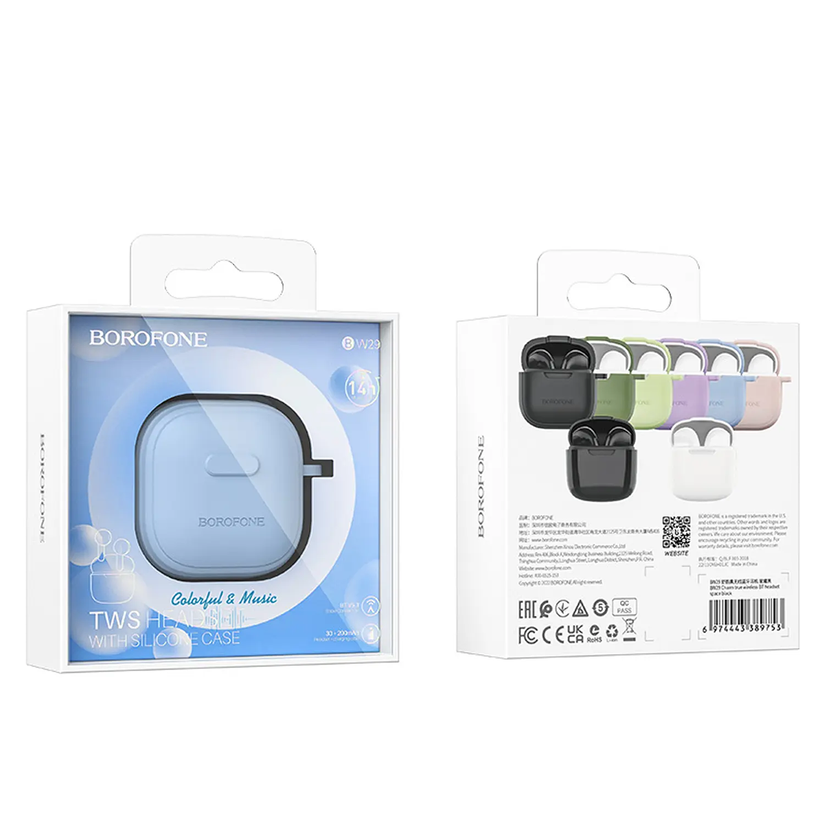 Audífonos In Ear Bluetooth Borofone Bw29 Azul – imagen 2