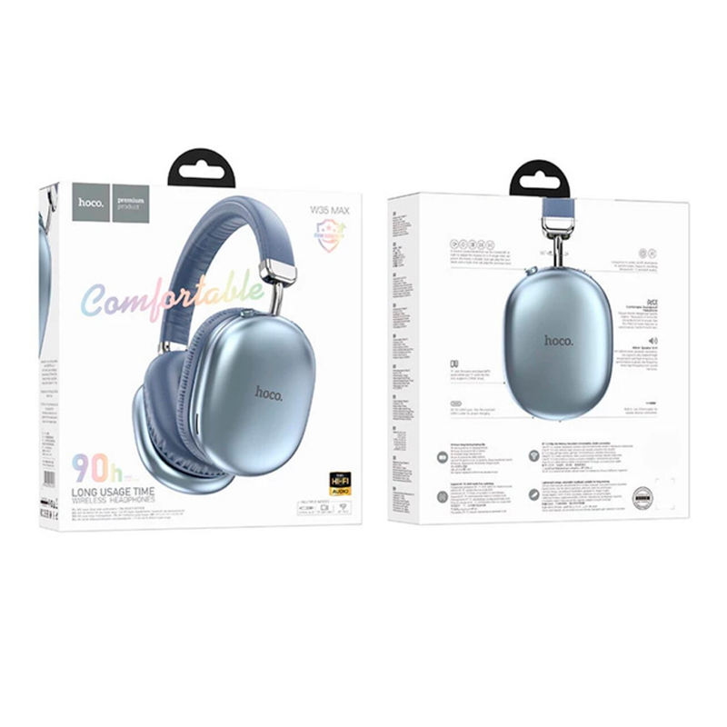 Audífonos Bluetooth Headset Hoco W35 Max Joy Celeste – imagen 3