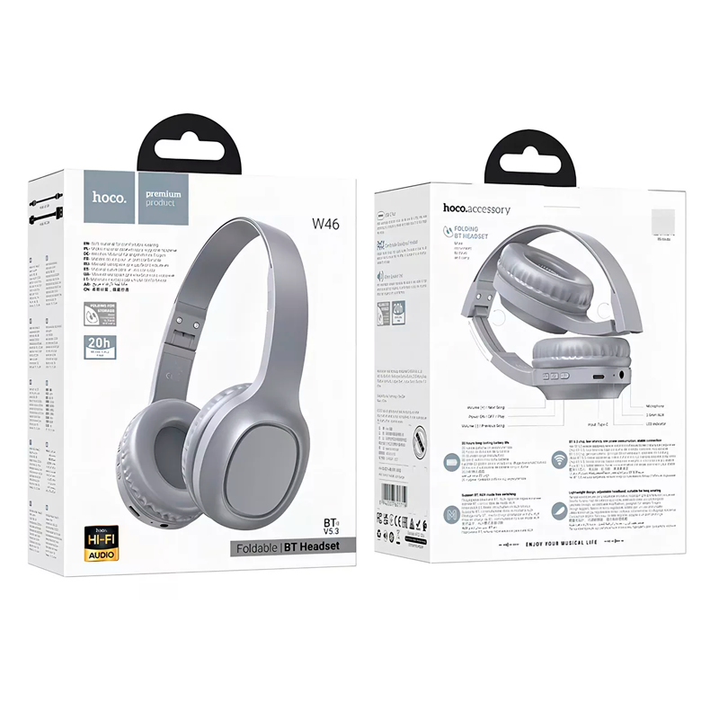 Audífonos Bluetooth Headset Hoco W46 Charm Azul – imagen 3