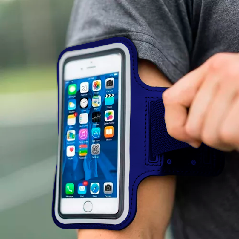 Brazalete Deportivo Funda Correr Para Celular Xxl Hasta 7 Pulgadas Azul – imagen 2