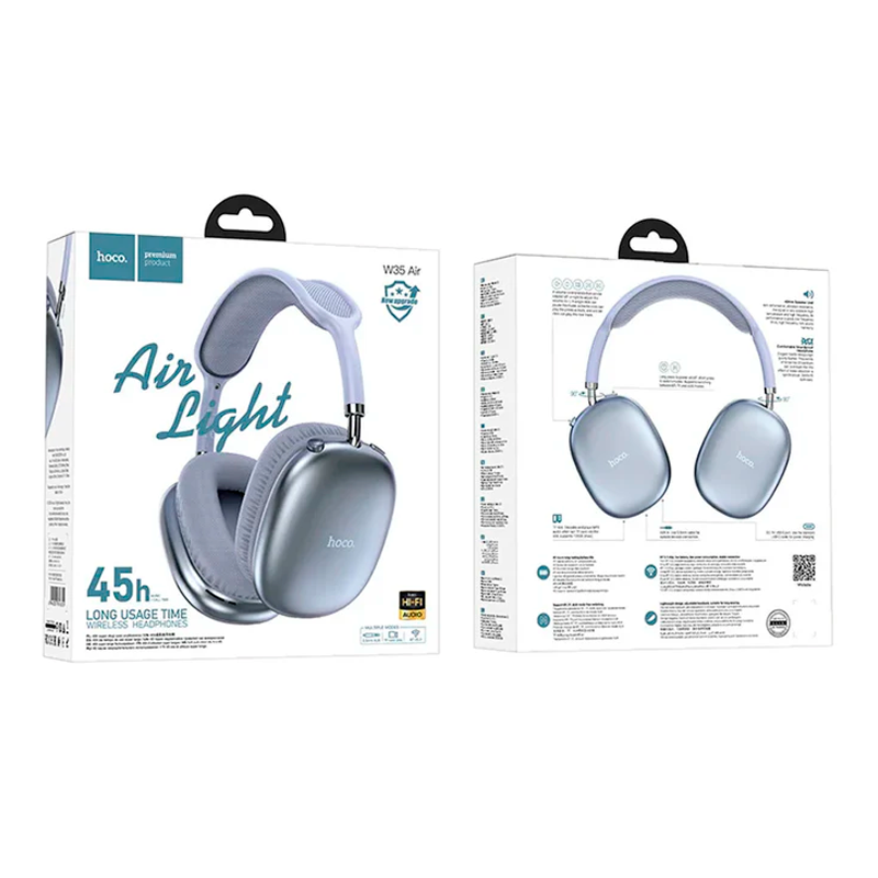 Audífonos Bluetooth Headset Hoco W35 Air Celeste – imagen 3