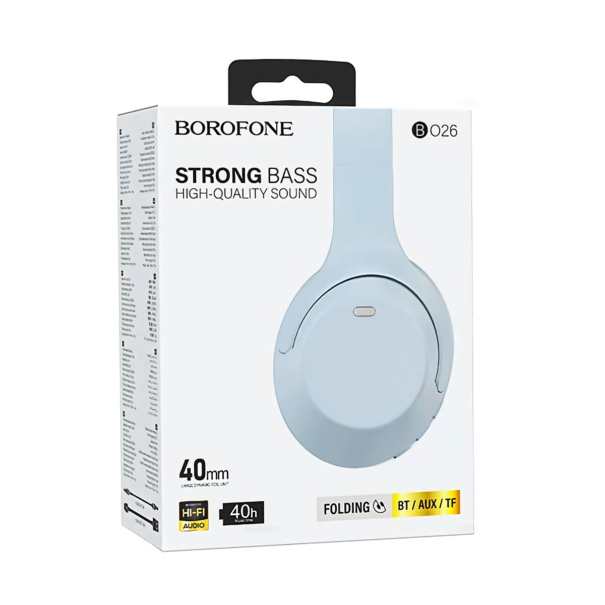 Audífonos Bluetooth Borofone Bo26 Headset Azul – imagen 3