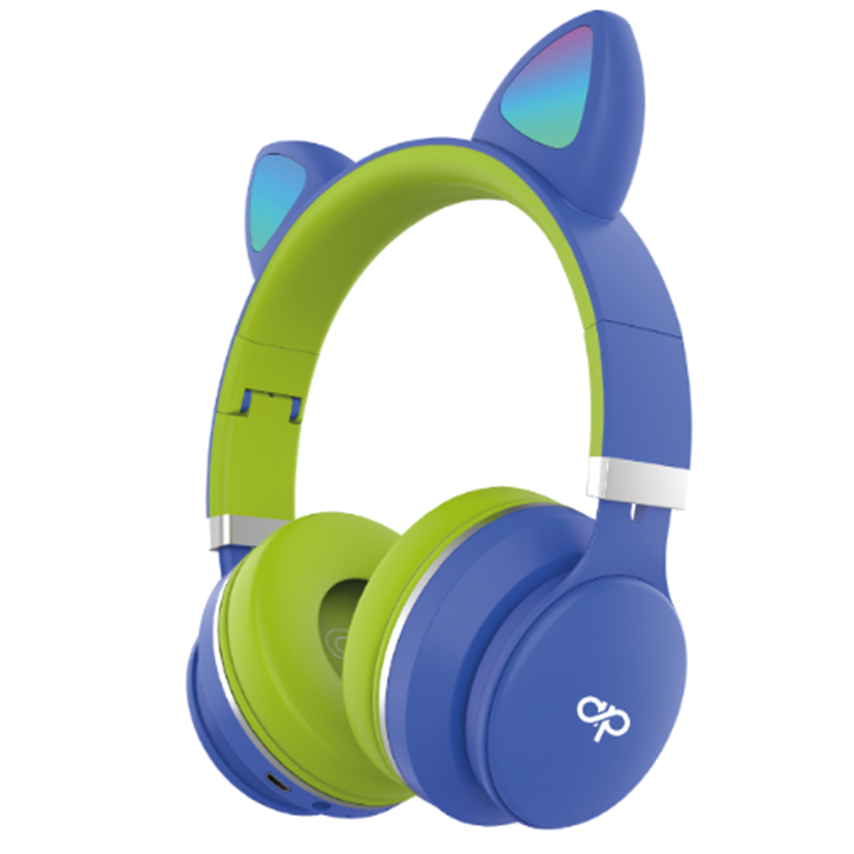 Audifonos Bluetooth Audiopro Aux Micro Sd Led Orejas Gato Azul Verde