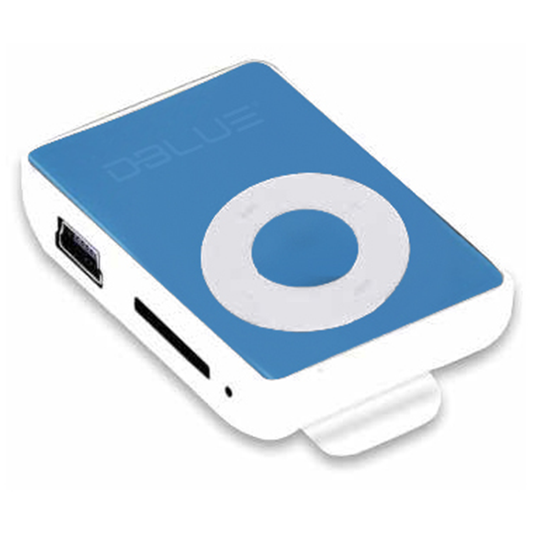 Reproductor Mp3 Clip Micro Sd Tipo Shuffle Azul