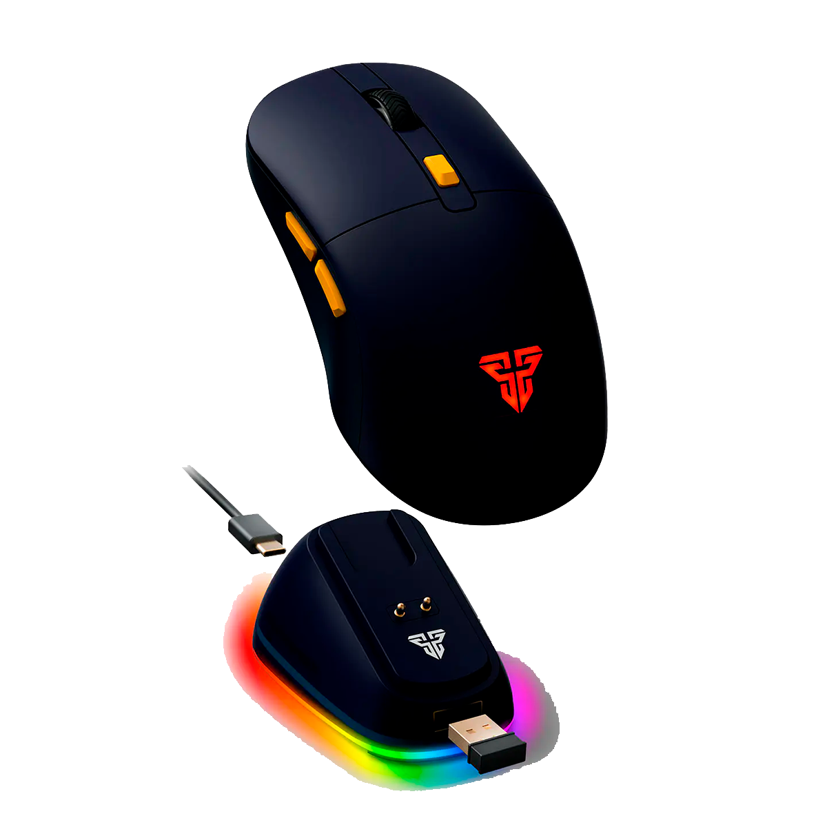 Mouse Gamer Inalámbrico Fantech Wg9rd Kanata + Dock Carga Azul