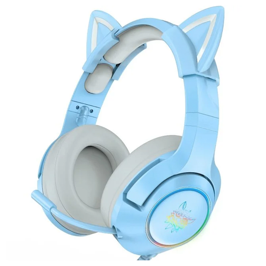 Audfonos Gamer Onikuma k9 Rgb Orejas 3.5mm Pc Ps5 Switch Xbox Azul