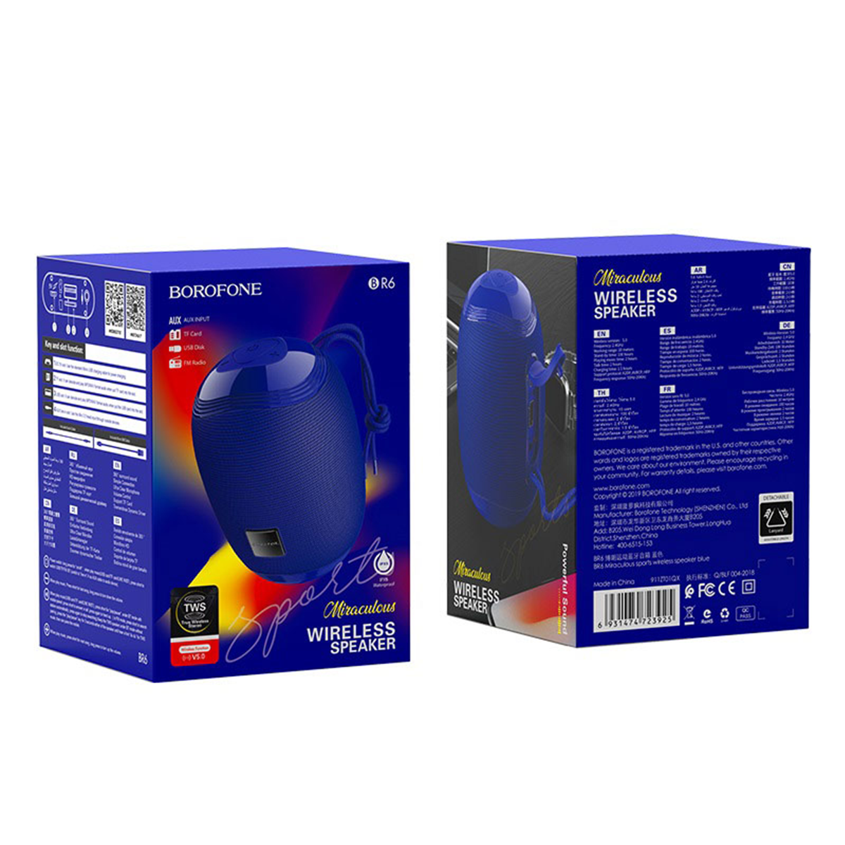 Parlante Bluetooth Borofone Br6 Azul