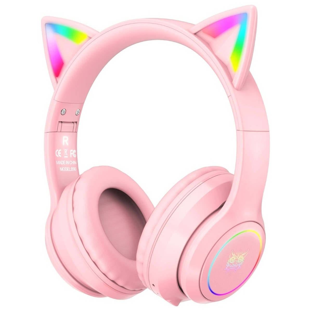 Audifonos Gamer Onikuma B90 Orejas de Gato Rosado