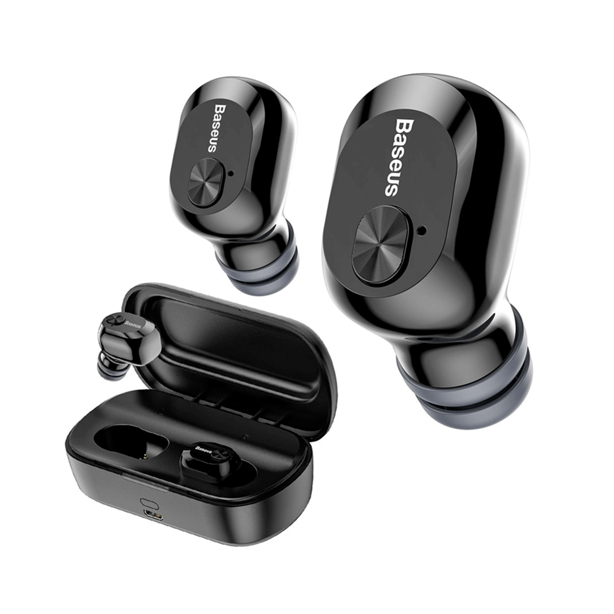 Audífonos Inalámbricos Bluetooth Encok W01 Tws Baseus Negro